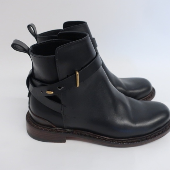 Rag & Bone Ankle Boots Driscoll Black Leather Sz36 - Picture 4 of 8